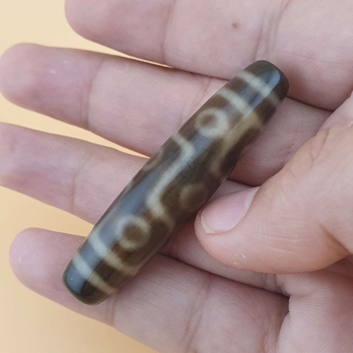 Himalayan 9 Eyes Tibetan Agate Dzi Bead Amulet Pendant