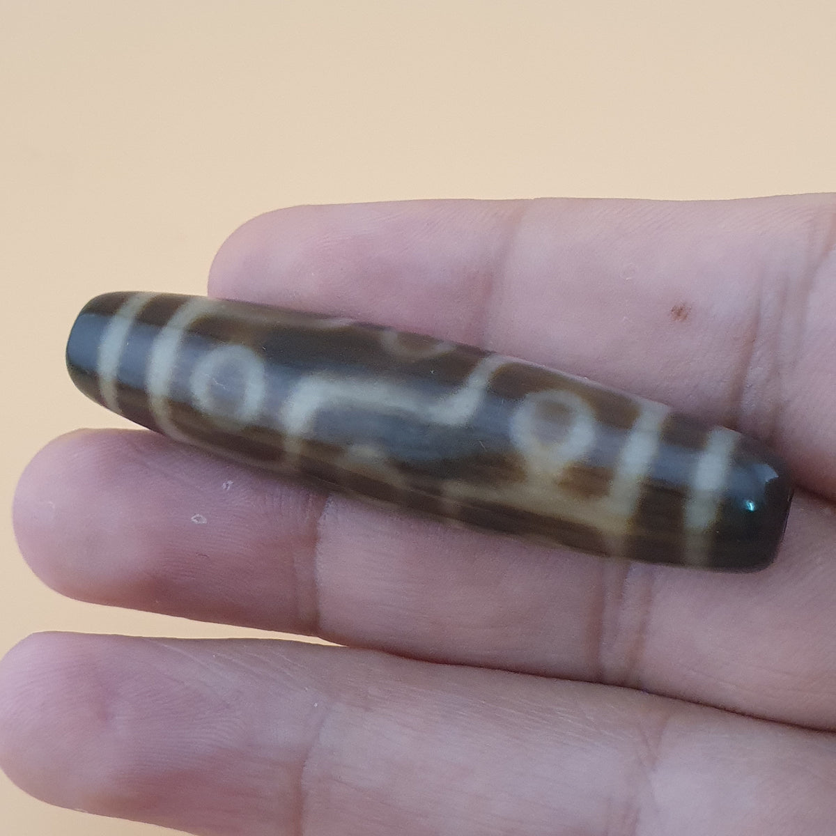 Himalayan 9 Eyes Tibetan Agate Dzi Bead Amulet Pendant