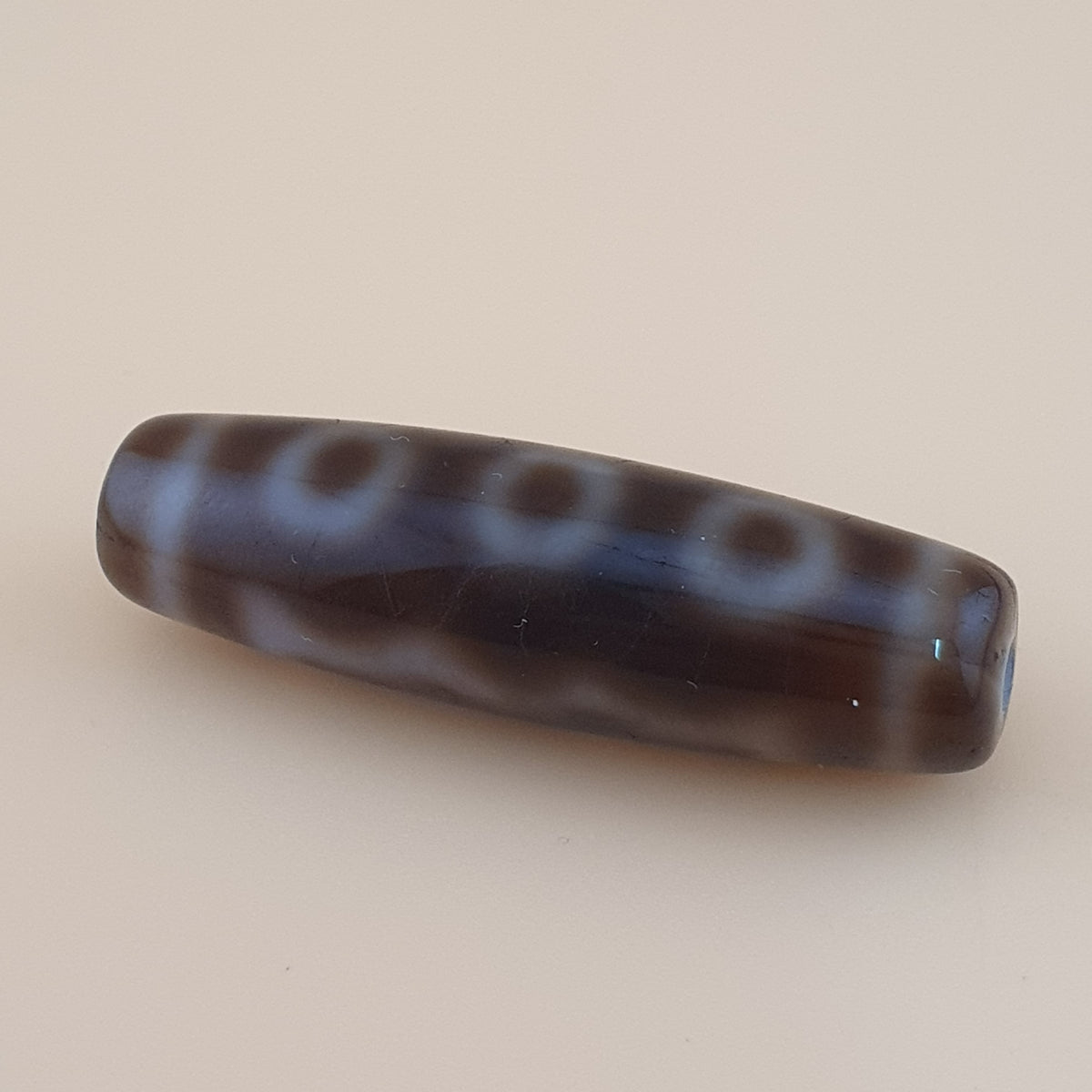 Vintage 5 Eyes Himalayan Tibetan Agate Dzi Bead Amulet
