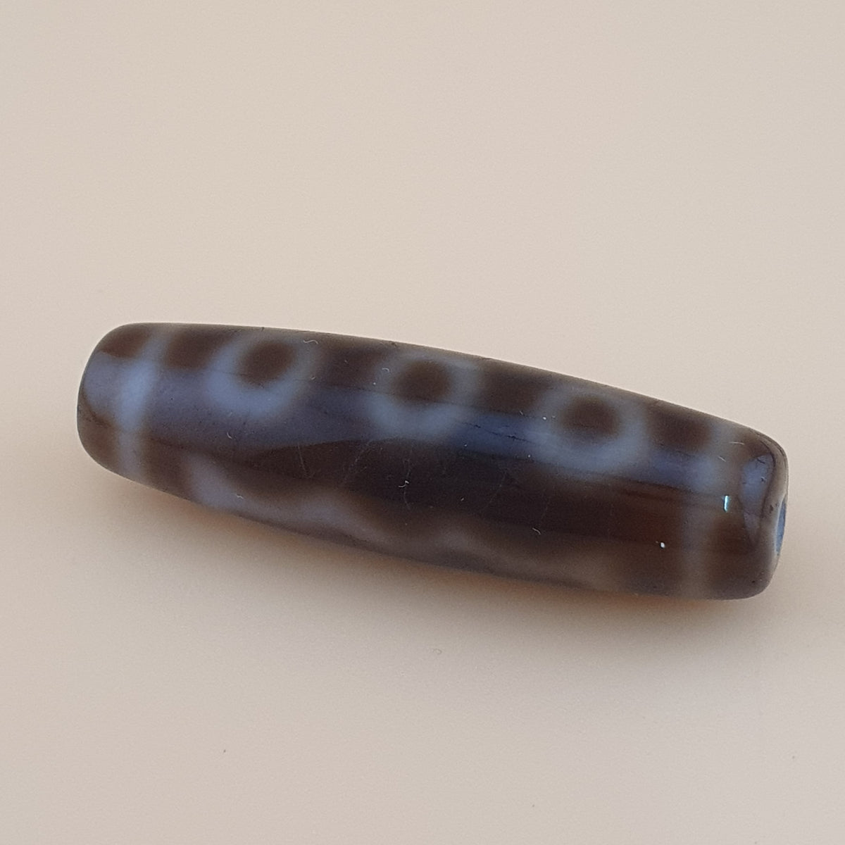 Vintage 5 Eyes Himalayan Tibetan Agate Dzi Bead Amulet