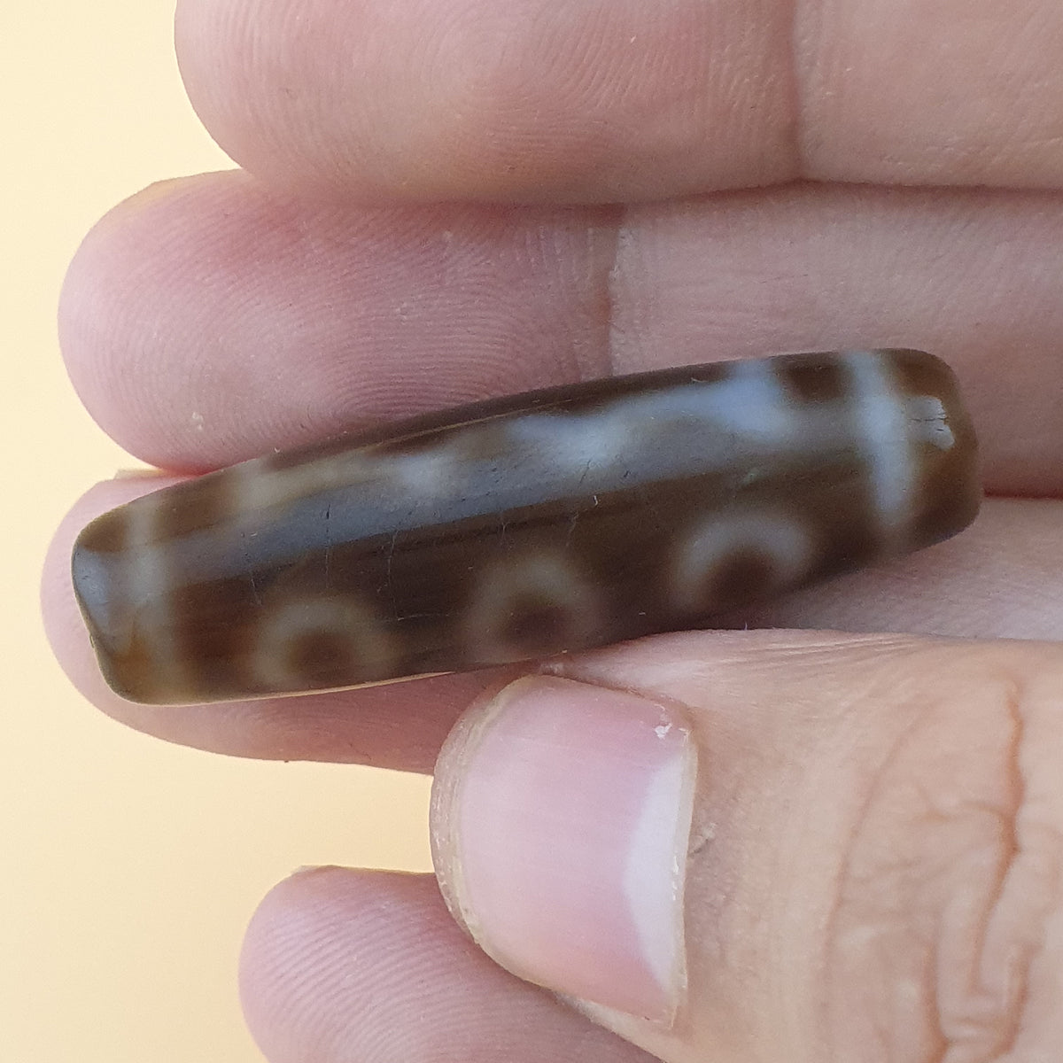 Vintage 5 Eyes Himalayan Tibetan Agate Dzi Bead Amulet