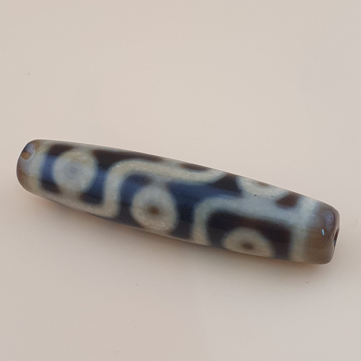 Vintage Himalayan 9 Eyes Tibetan Agate Dzi Bead Amulet