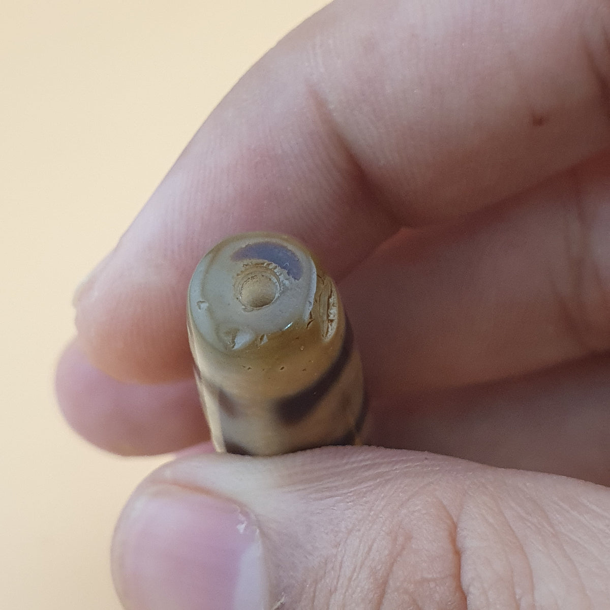 Vintage Himalayan 9 Eyes Tibetan Agate Dzi Bead Amulet
