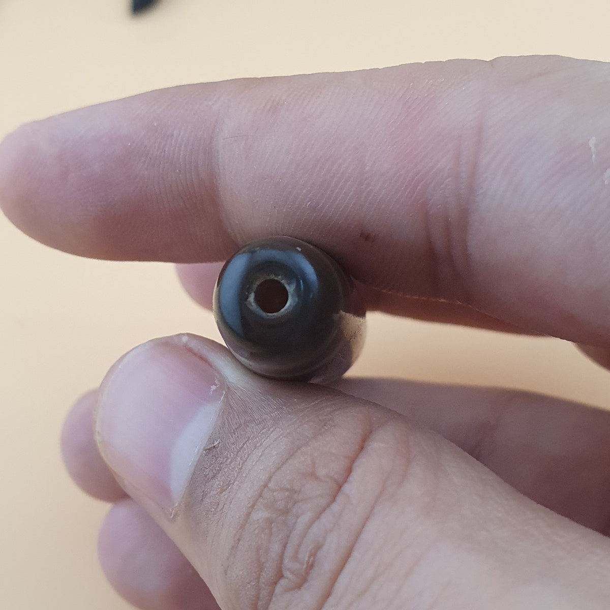 Vintage Himalaja Tibet 4-Augen Achats Dzi Perle Amulett