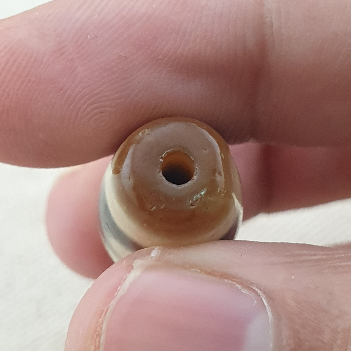 Rare Tibetan Treasure Vase Pattern Dzi Agate Bead Vintage Himalayan Amulet