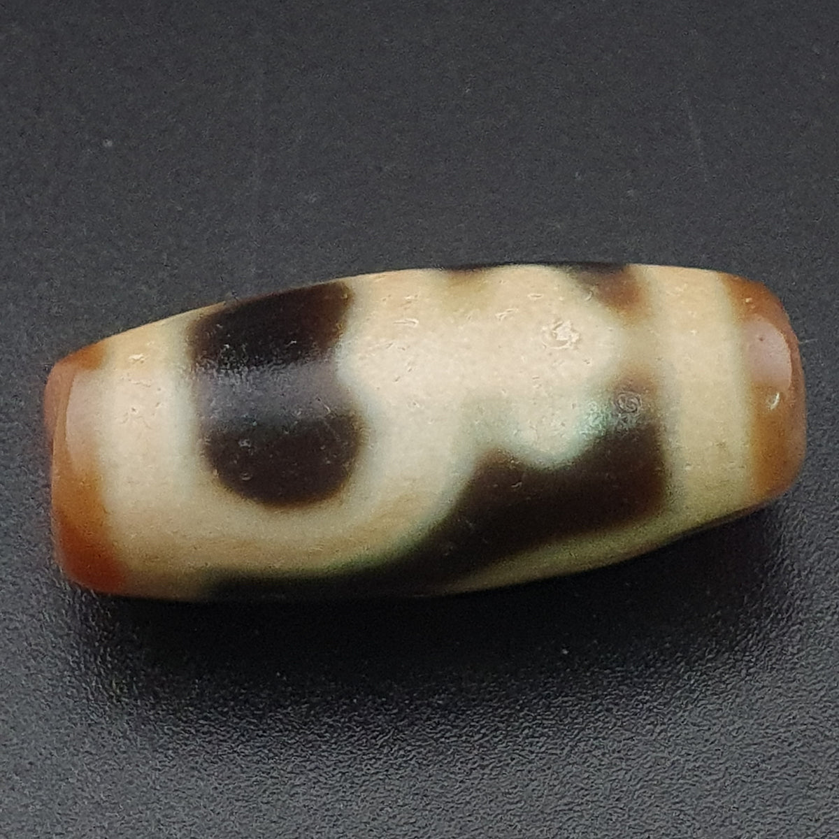 Rare Tibetan Treasure Vase Pattern Dzi Agate Bead Vintage Himalayan Amulet