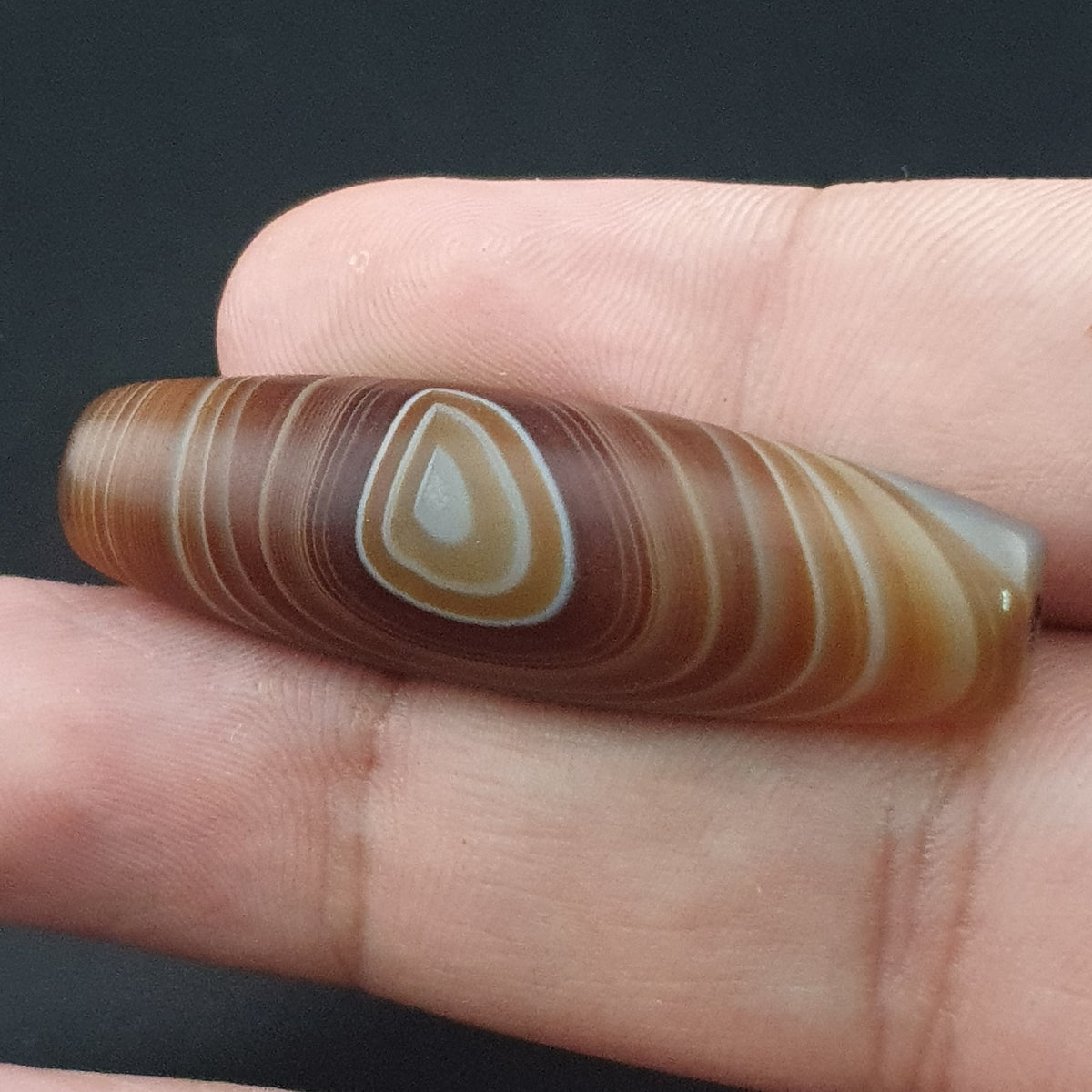 Vintage Natural Eye Yemeni Suleimani Agate Bead Amulet