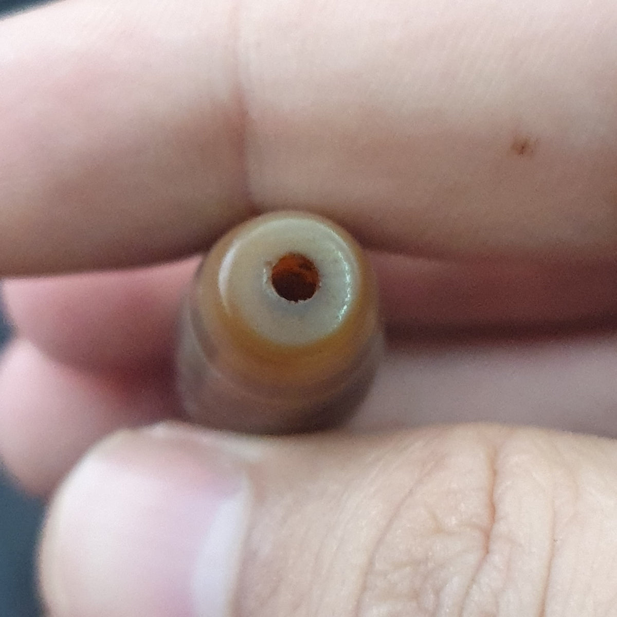 Vintage Natural Eye Yemeni Suleimani Agate Bead Amulet