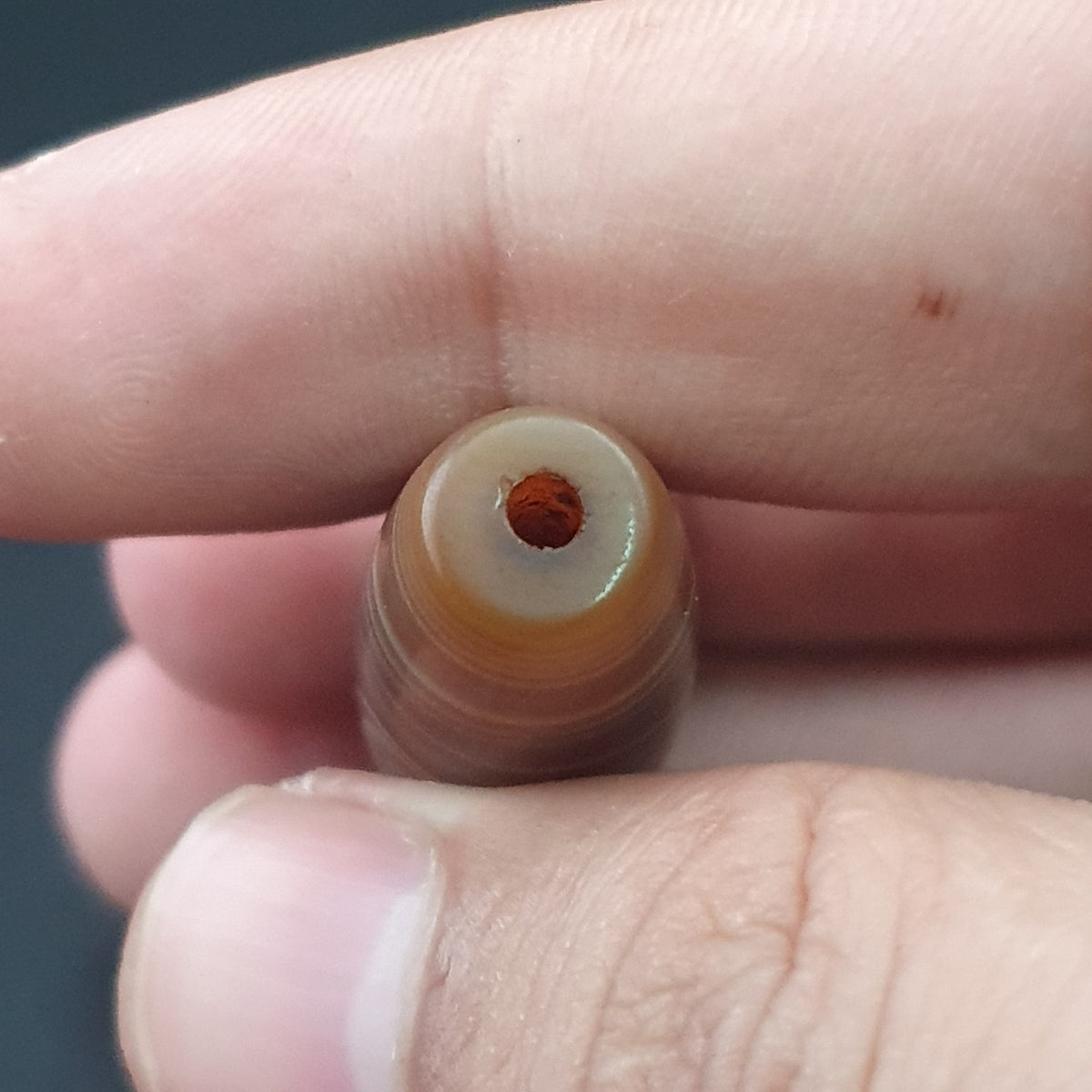 Vintage Natural Eye Yemeni Suleimani Agate Bead Amulet