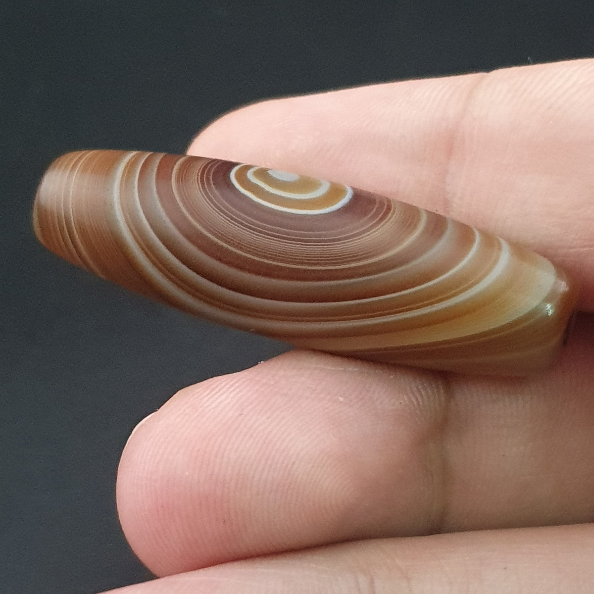 Vintage Natural Eye Yemeni Suleimani Agate Bead Amulet
