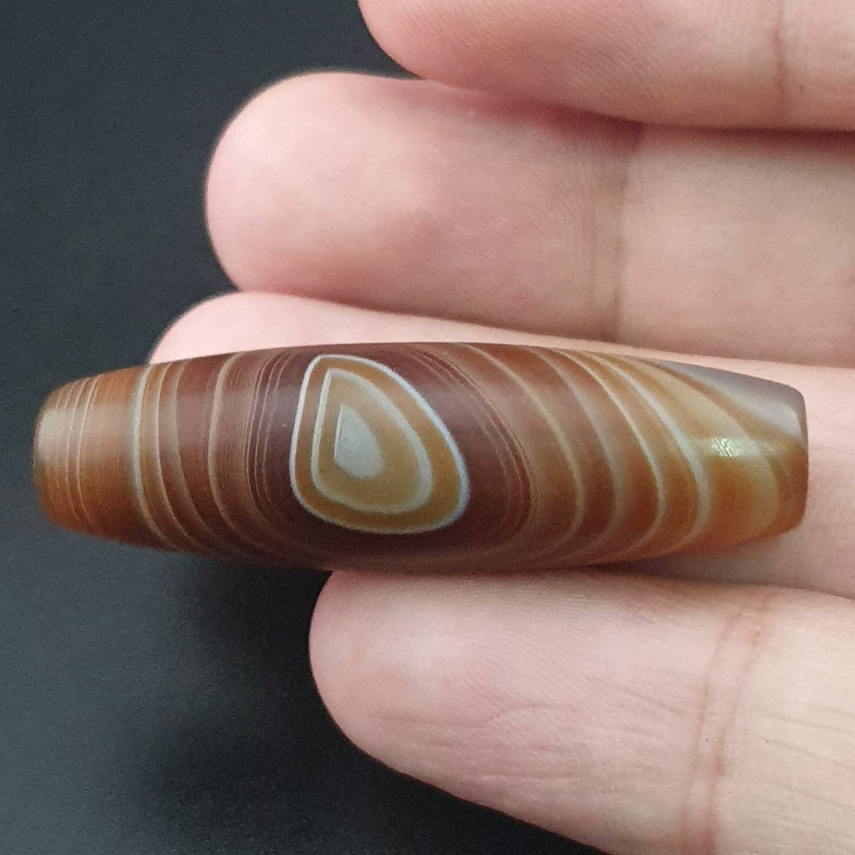 Vintage Natural Eye Yemeni Suleimani Agate Bead Amulet