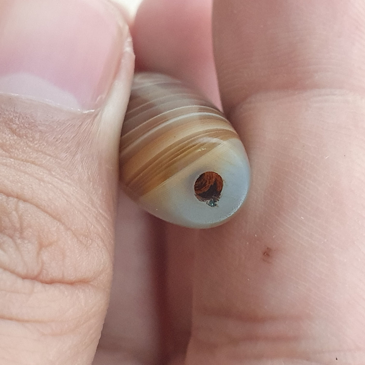 Vintage Natural Eye Yemeni Suleimani Agate Bead Amulet