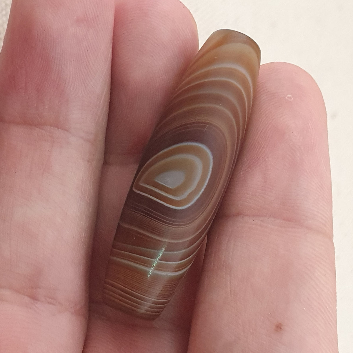 Vintage Natural Eye Yemeni Suleimani Agate Bead Amulet
