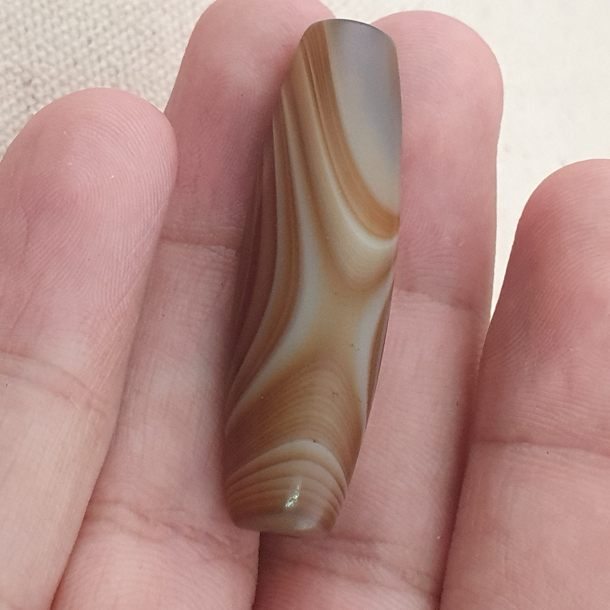 Vintage Natural Eye Yemeni Suleimani Agate Bead Amulet