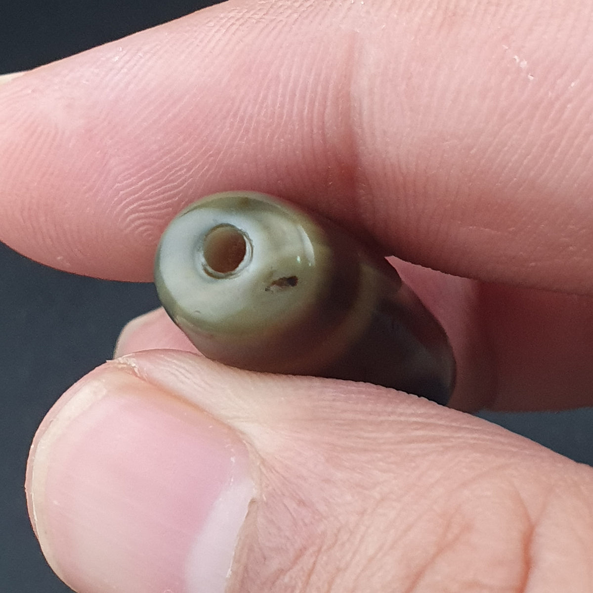 Vintage 2 Eyes Himalayan Tibetan Agate Dzi bead Amulet Lot of 3