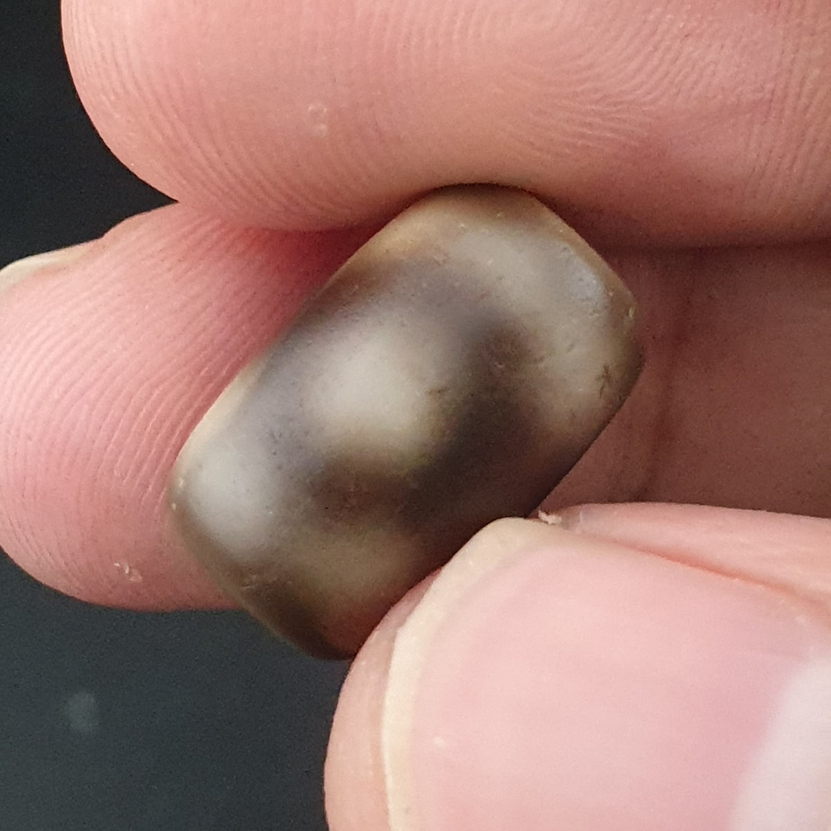 Vintage 2 Eyes Himalayan Tibetan Agate Dzi bead Amulet Lot of 3