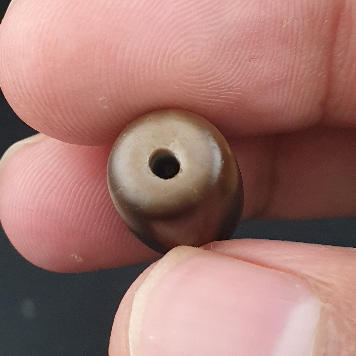 Vintage 2 Eyes Himalayan Tibetan Agate Dzi bead Amulet Lot of 3
