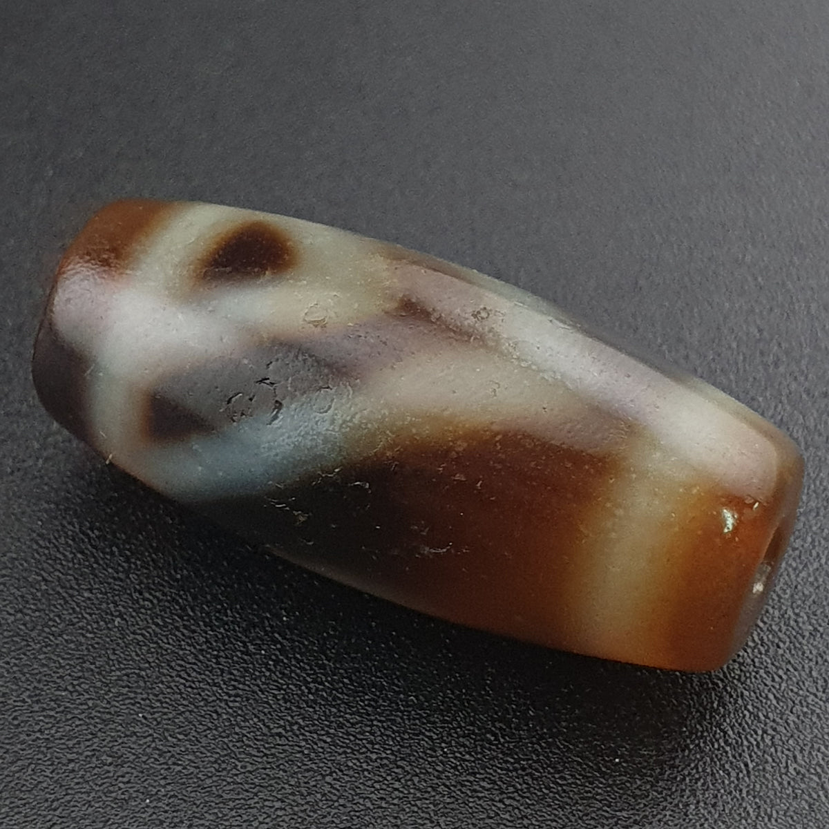 Vintage Himalayan Tibetan 1 Eye Agate Unique Pattern Dzi Bead Amulet