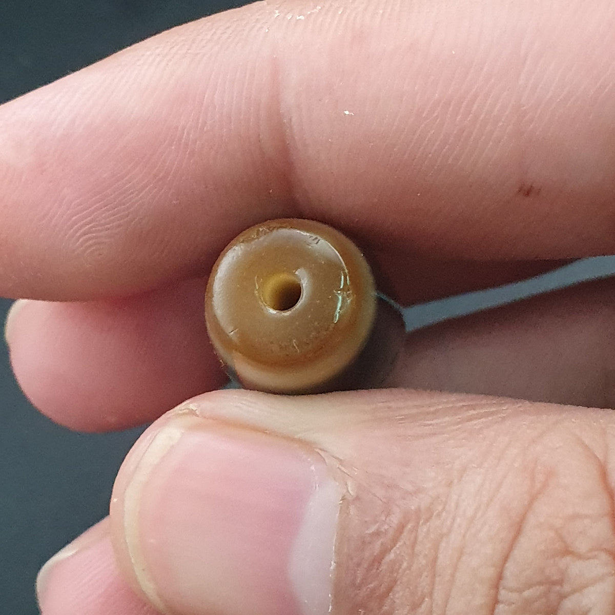 Vintage Himalayan Tibetan 1 Eye Agate Unique Pattern Dzi Bead Amulet