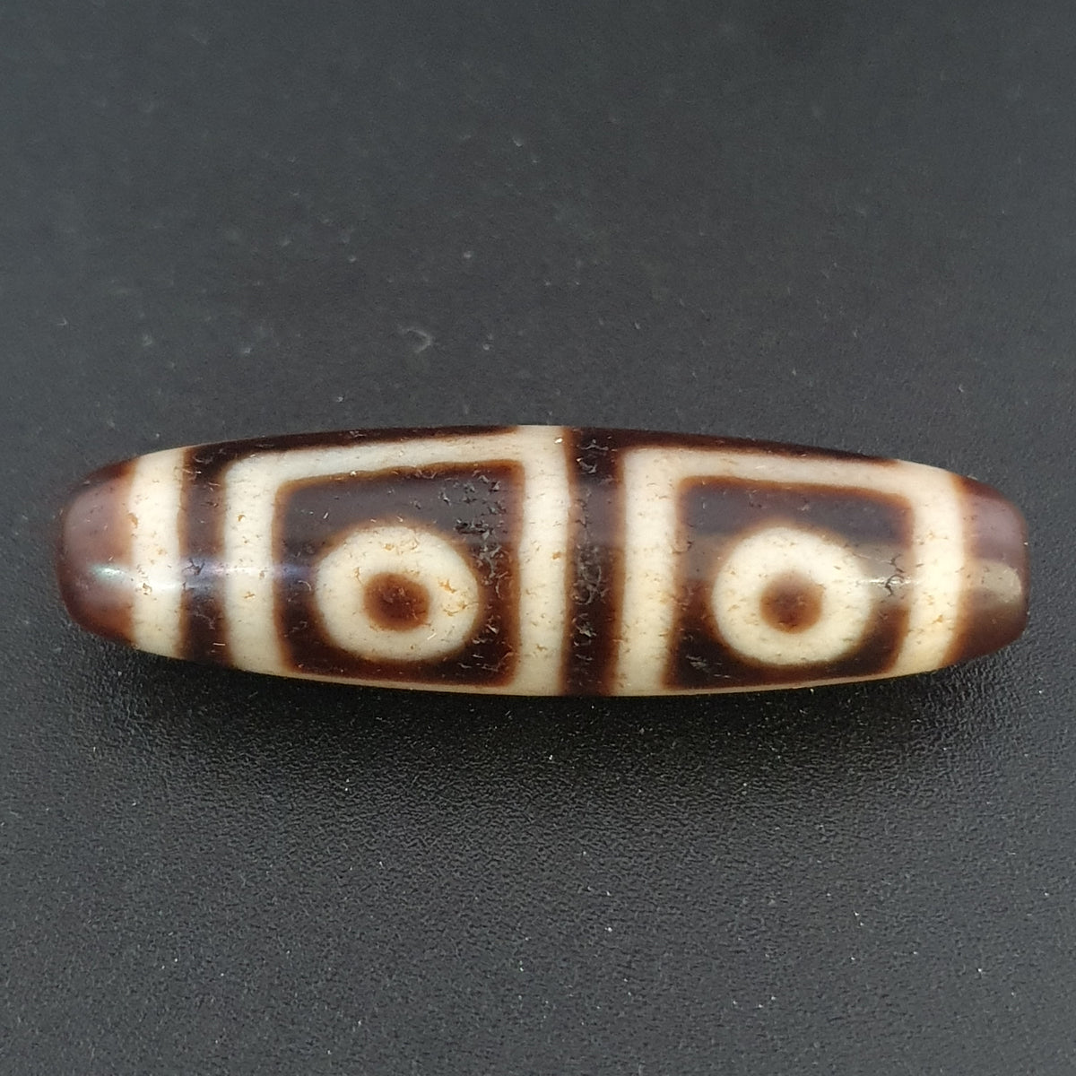 Antique Himalayan Tibetan 4 Eyes Agate Dzi Bead Amulet