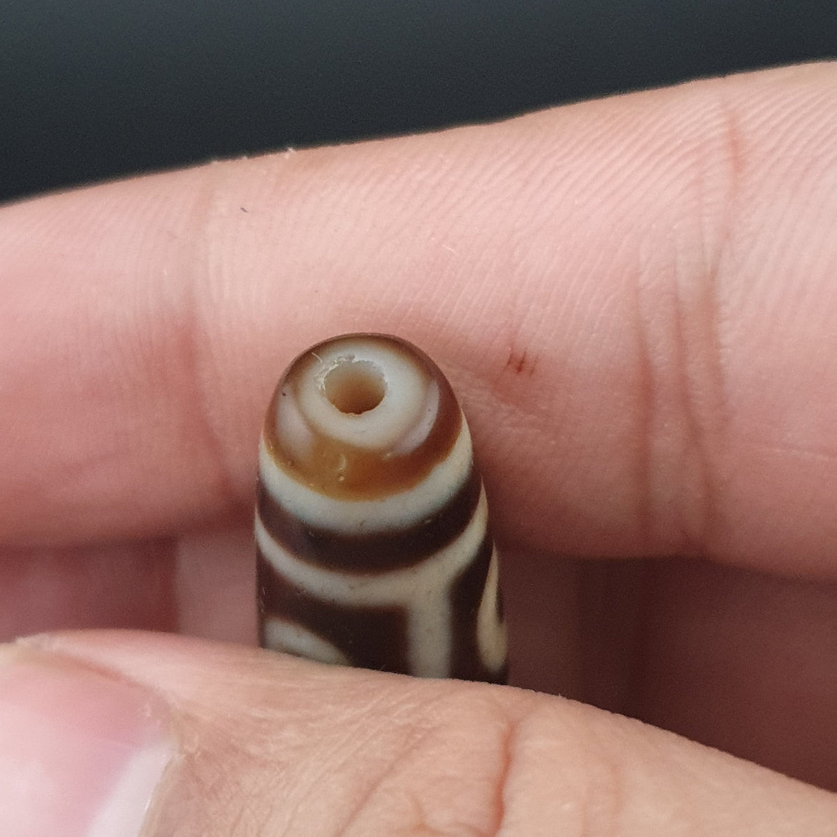 Antique Himalayan 9 Eyes Agate Dzi Bead Amulet