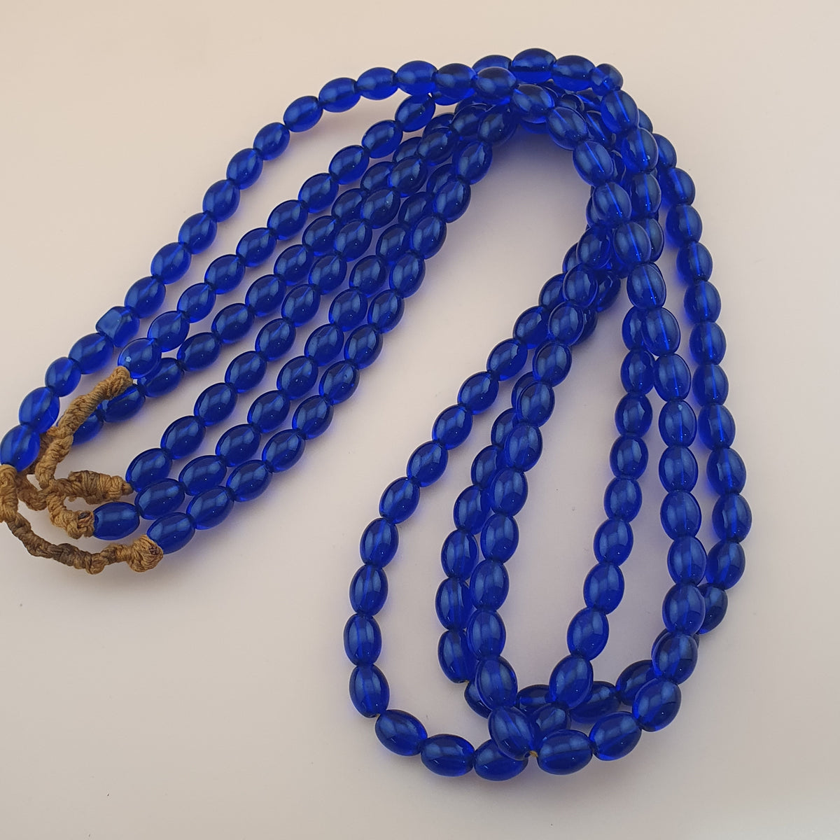 Vintage Cobalt Blue African Glass Beads Strands