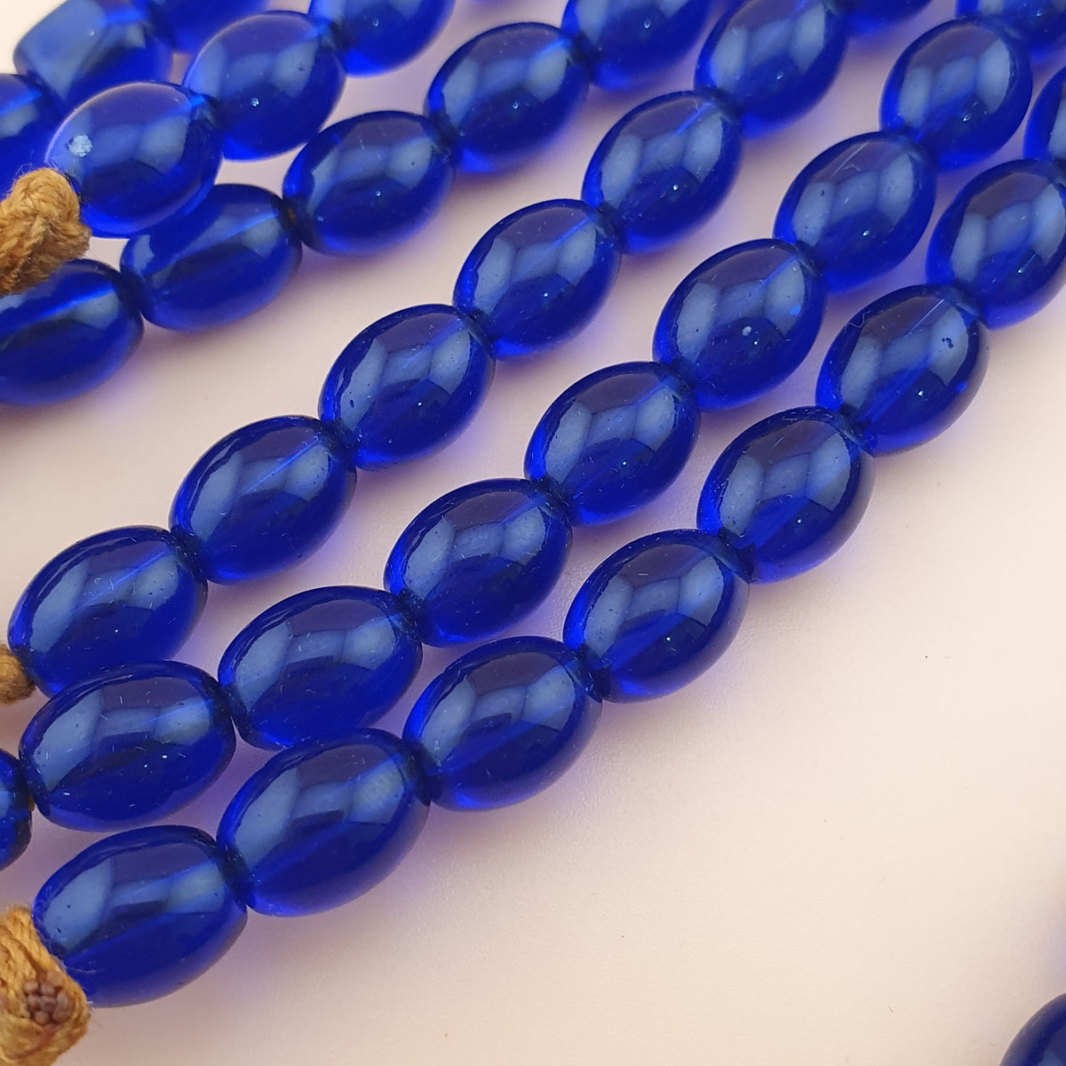 Vintage Cobalt Blue African Glass Beads Strands