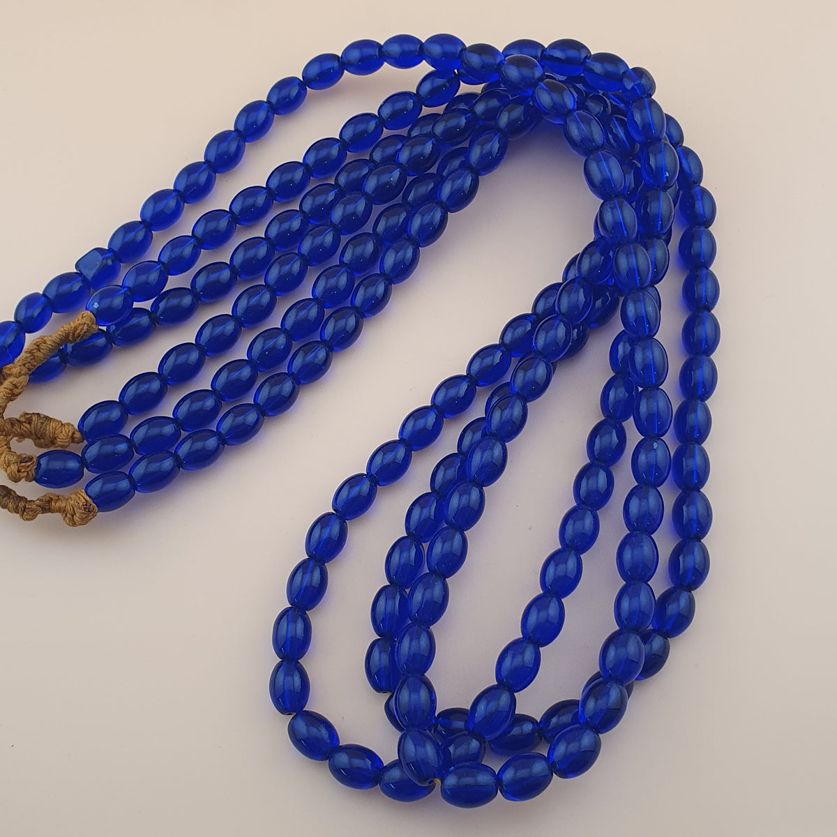 Vintage Cobalt Blue African Glass Beads Strands