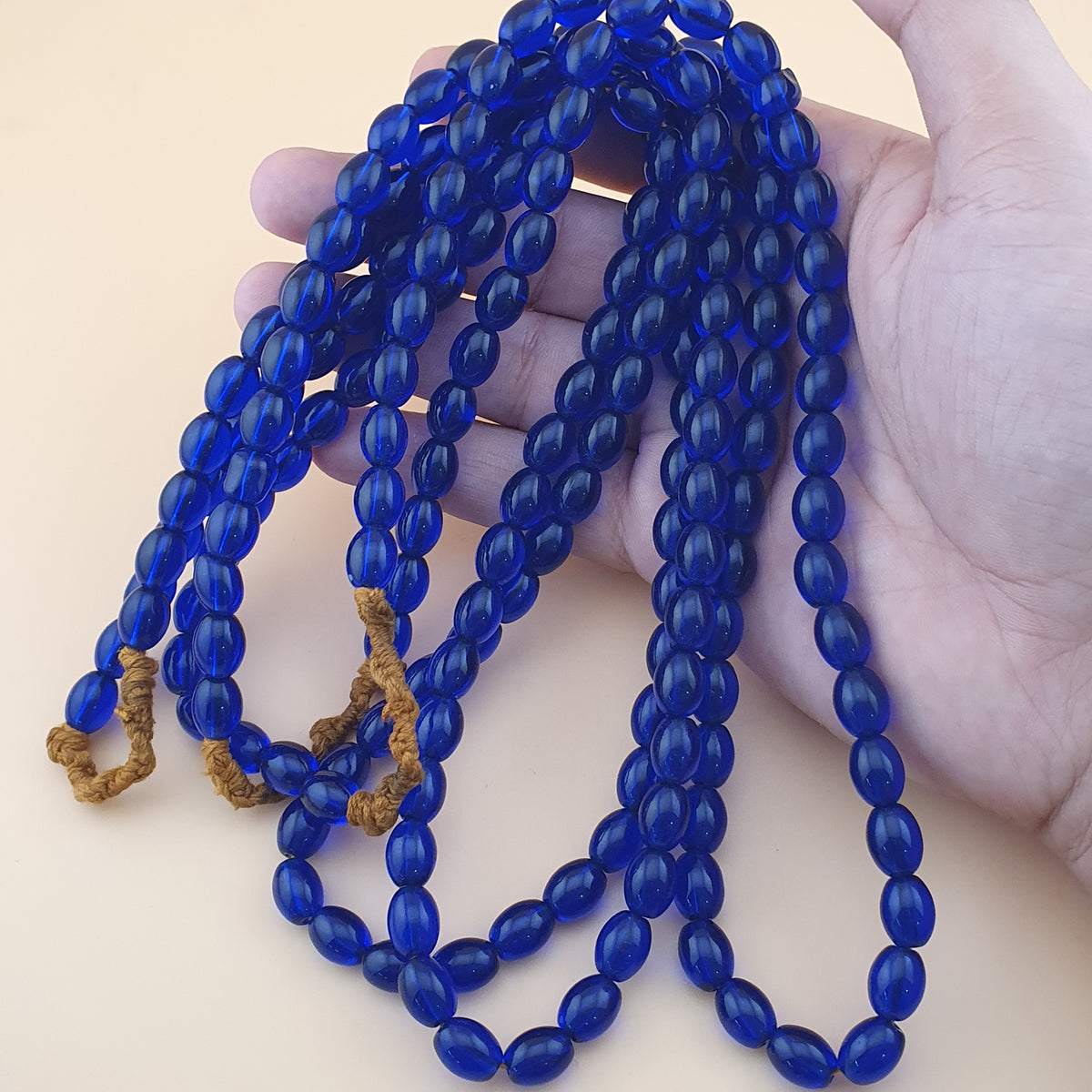 Vintage Cobalt Blue African Glass Beads Strands