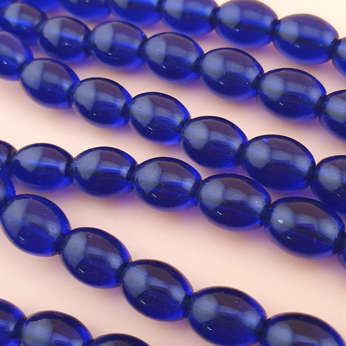 Vintage Cobalt Blue African Glass Beads Strands