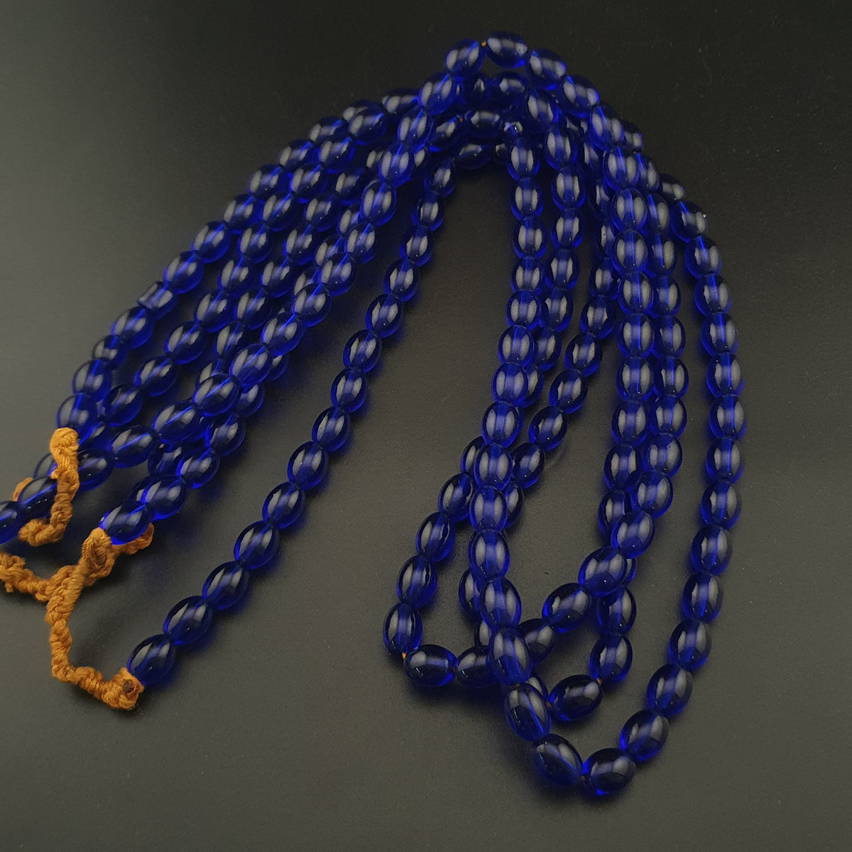 Vintage Cobalt Blue African Glass Beads Strands