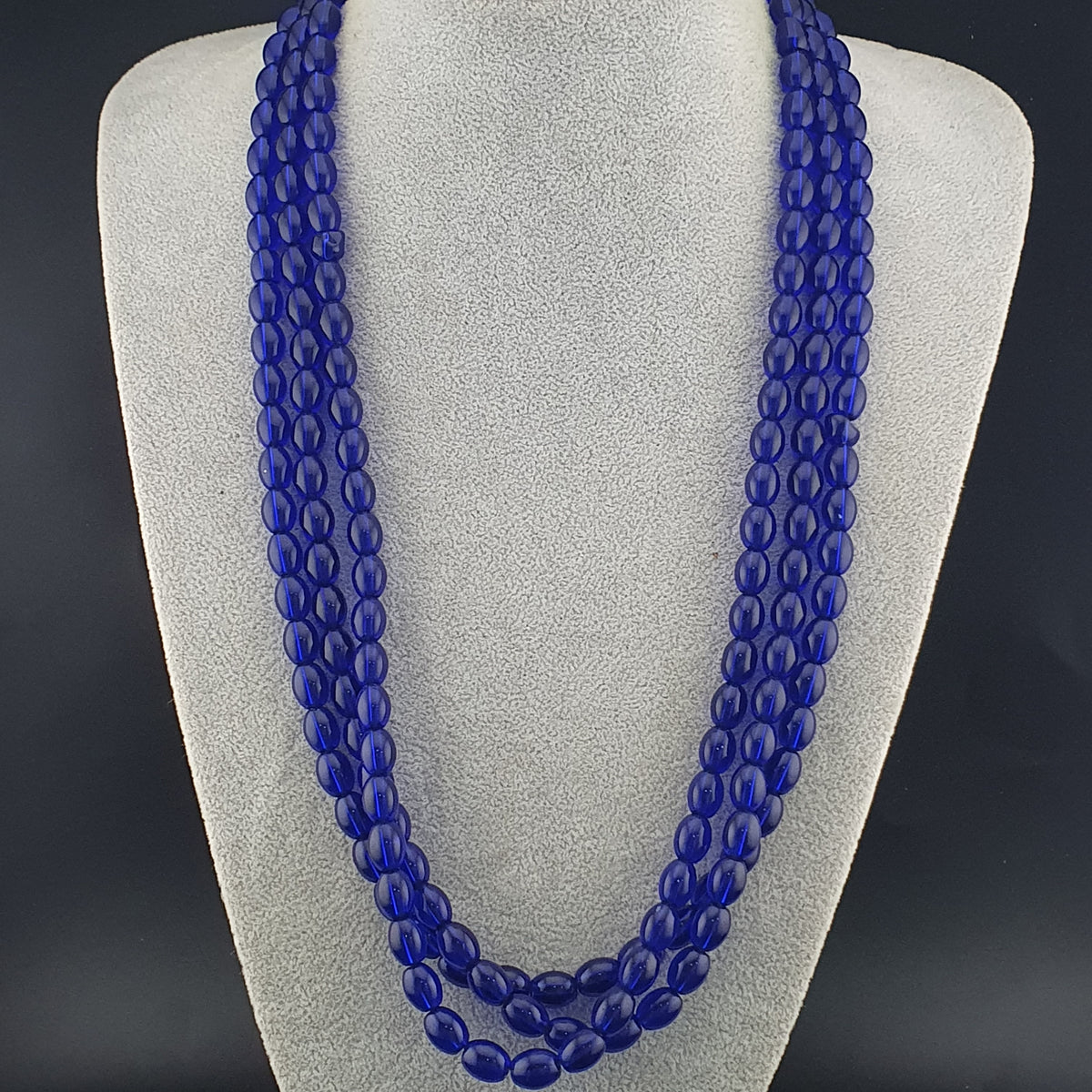 Vintage Cobalt Blue African Glass Beads Strands