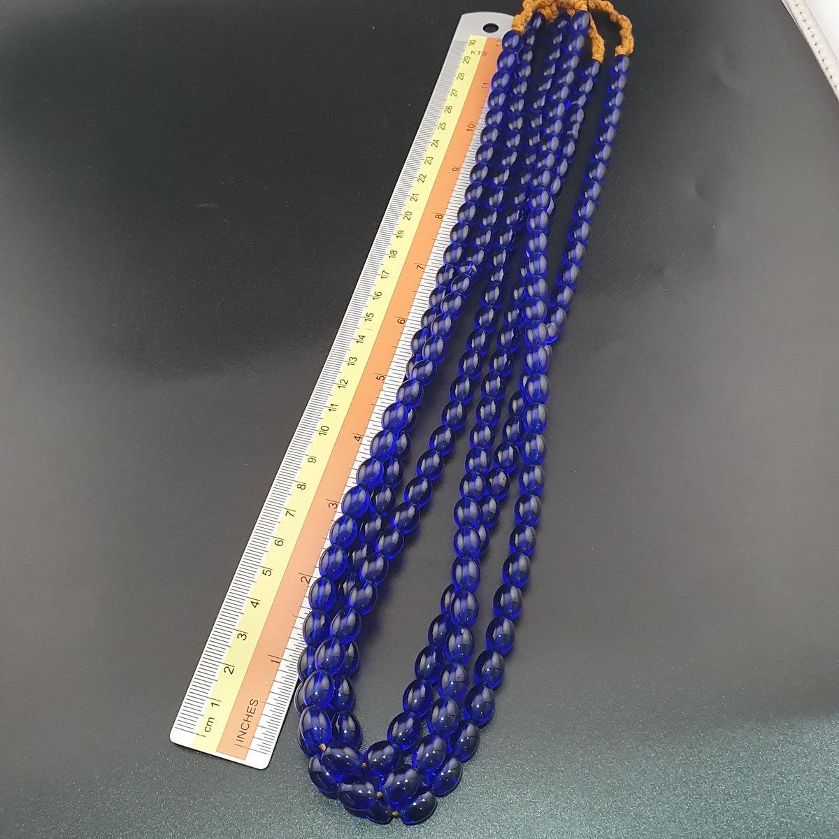 Vintage Cobalt Blue African Glass Beads Strands