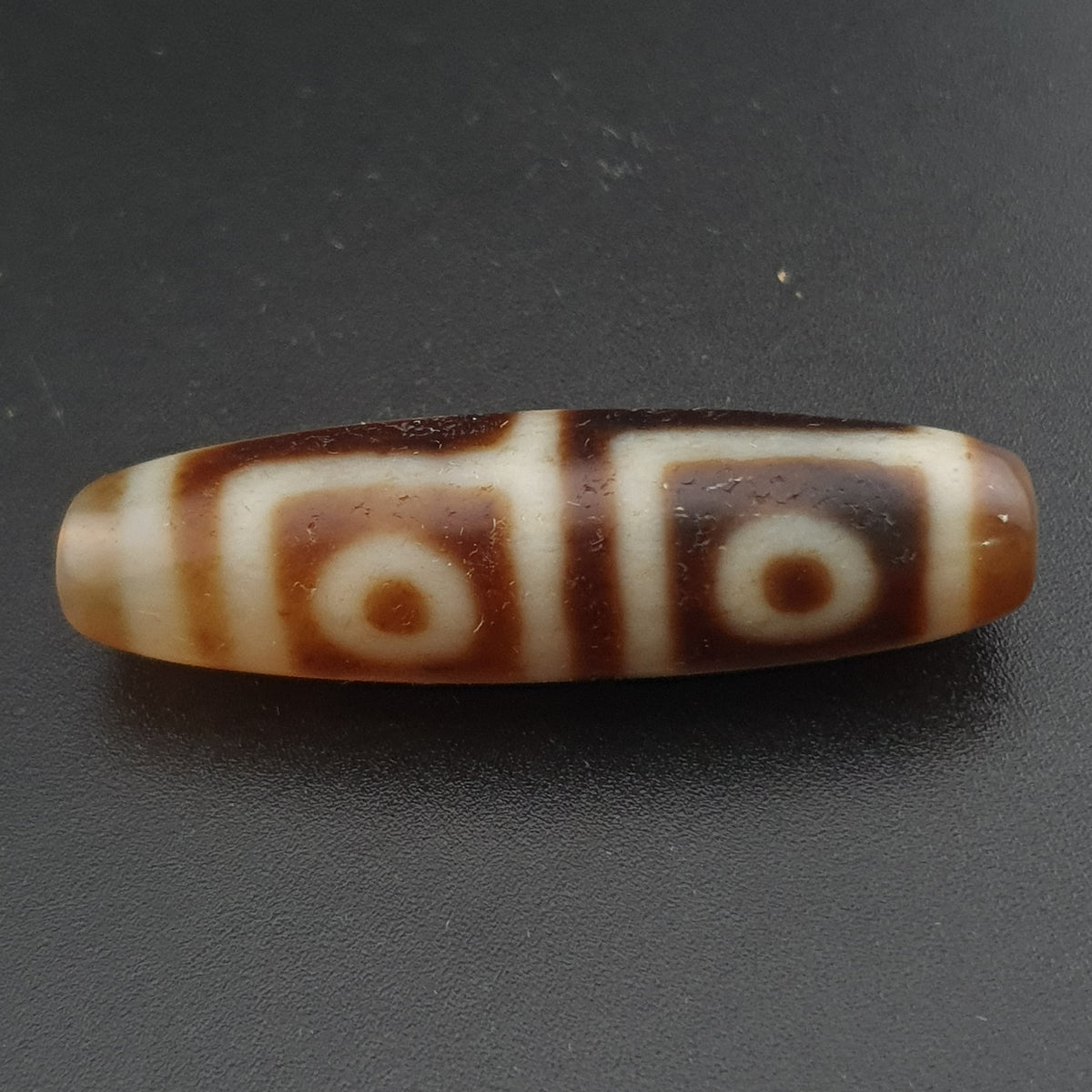 Antique Himalayan 4 Eyes Tibetan Agate Dzi Bead Amulet