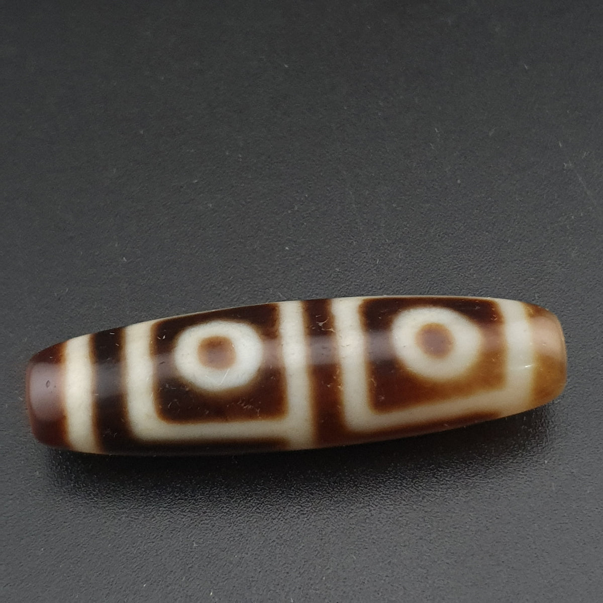 Antique Himalayan Tibetan 4 Eyes Agate Dzi Bead Amulet