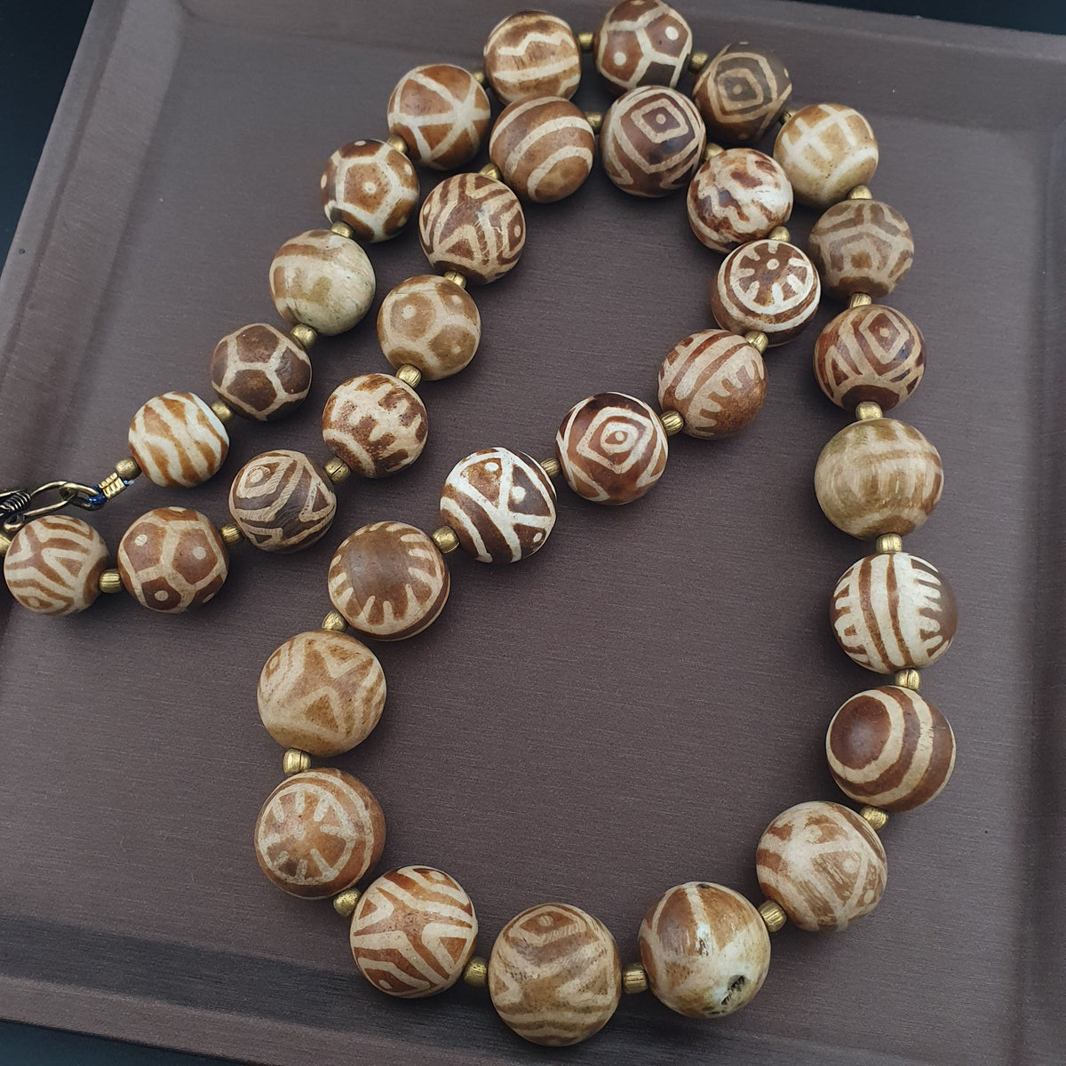 Vintage Burmesischer Halskette mit Pyu-Perlen im alten Pumtek-Stil