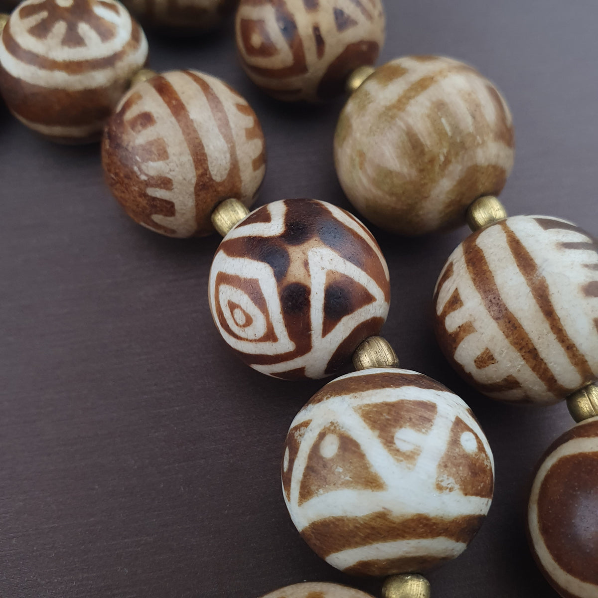 Vintage Burmesischer Halskette mit Pyu-Perlen im alten Pumtek-Stil