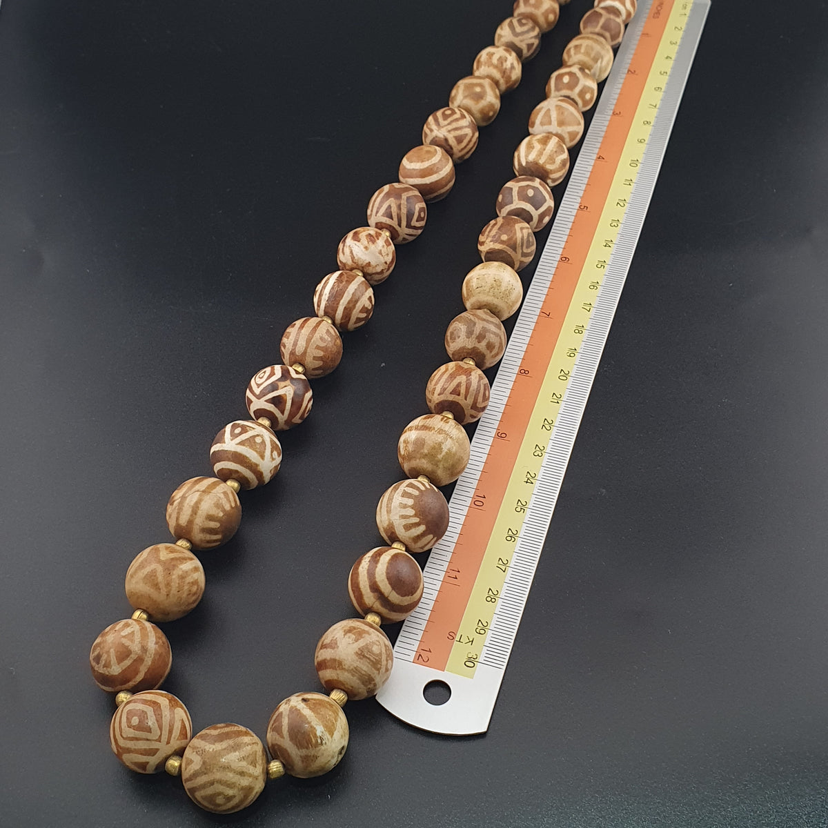Vintage Burmesischer Halskette mit Pyu-Perlen im alten Pumtek-Stil