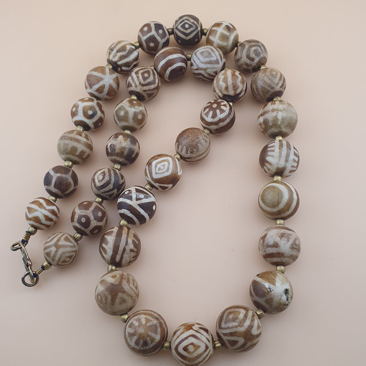 Vintage Burmesischer Halskette mit Pyu-Perlen im alten Pumtek-Stil
