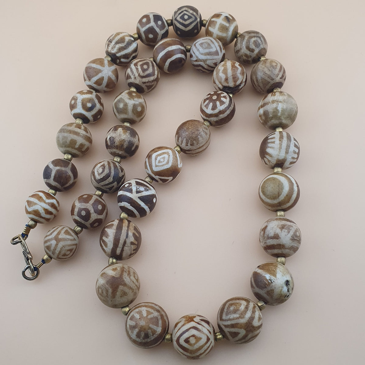 Vintage Burmesischer Halskette mit Pyu-Perlen im alten Pumtek-Stil