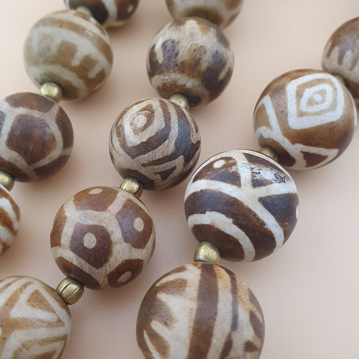 Vintage Burmesischer Halskette mit Pyu-Perlen im alten Pumtek-Stil