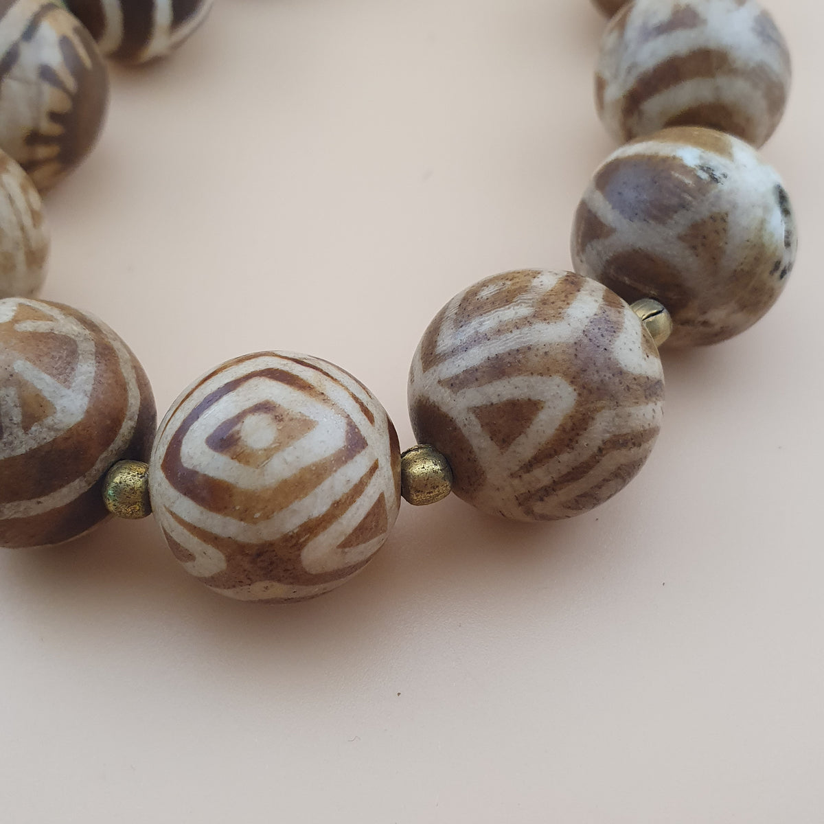 Vintage Burmesischer Halskette mit Pyu-Perlen im alten Pumtek-Stil