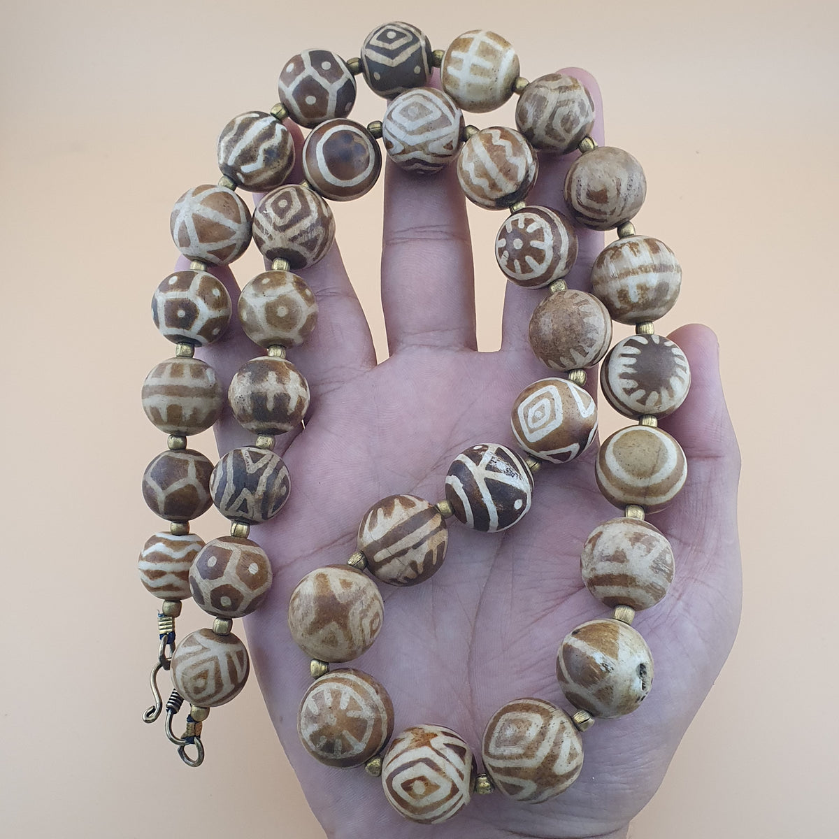 Vintage Burmesischer Halskette mit Pyu-Perlen im alten Pumtek-Stil