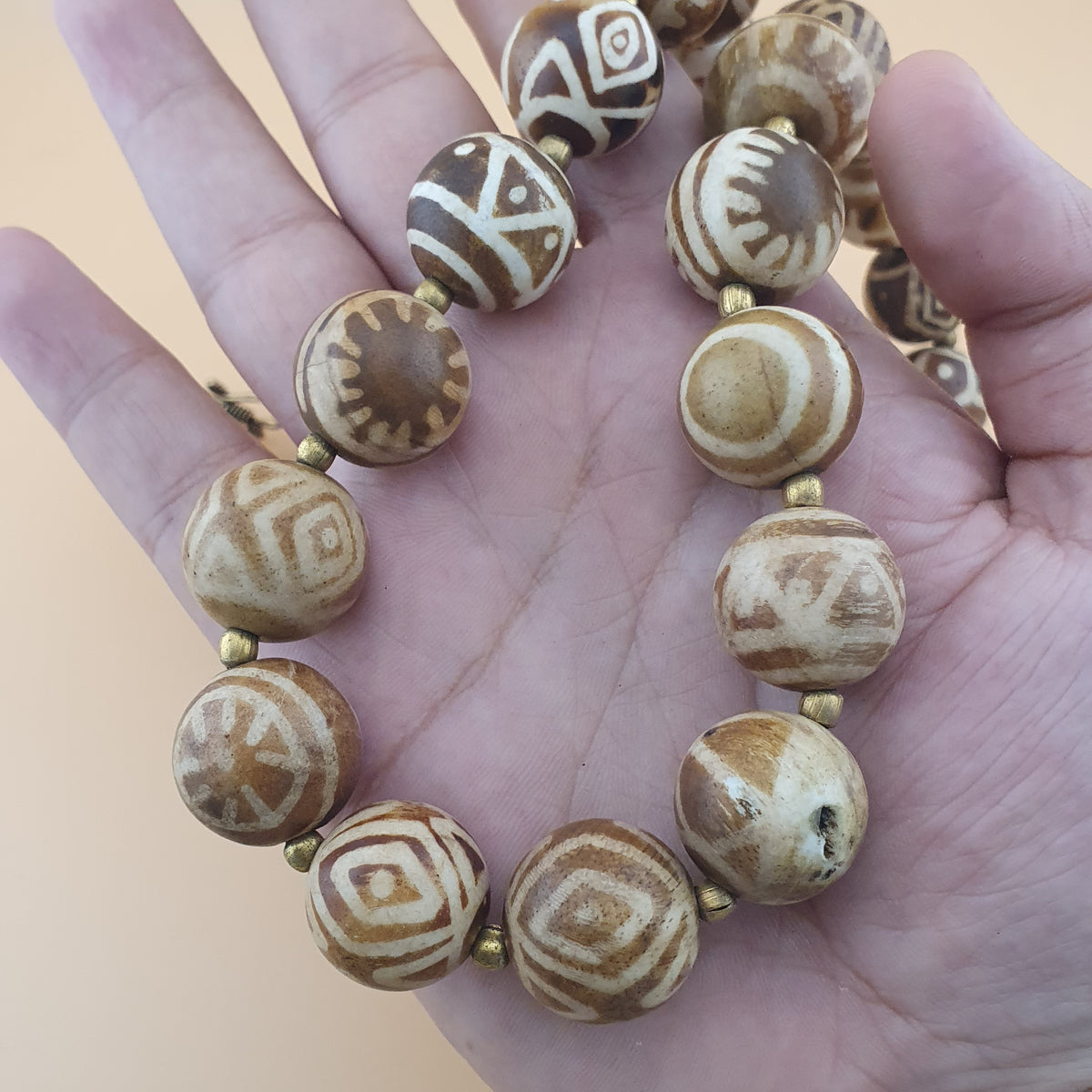 Vintage Burmesischer Halskette mit Pyu-Perlen im alten Pumtek-Stil
