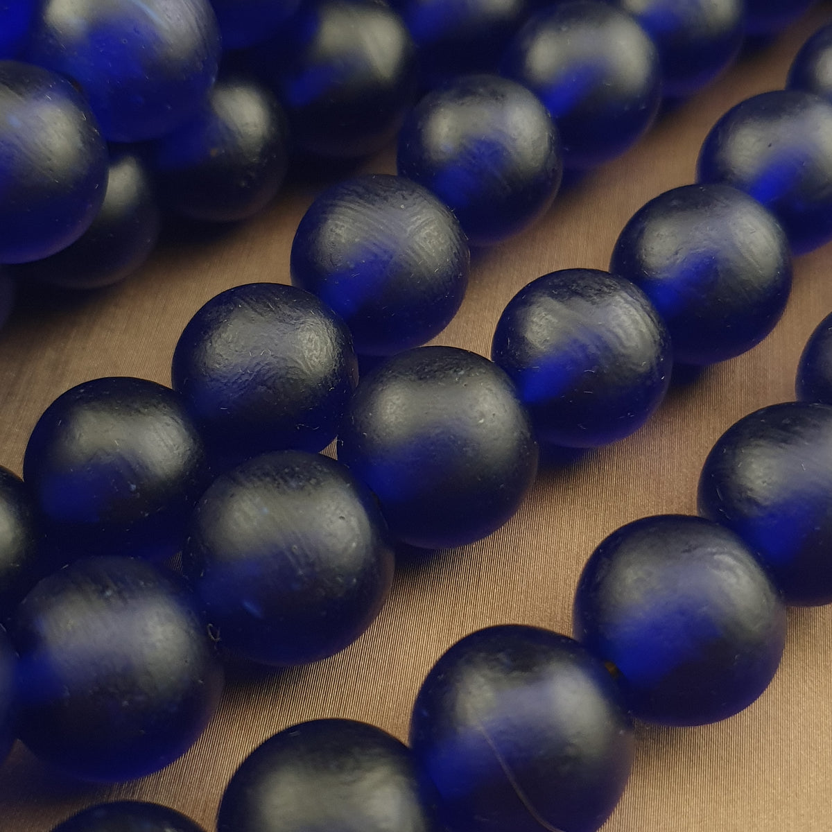 Antique Cobalt Blue African Glass Beads Necklace Strands