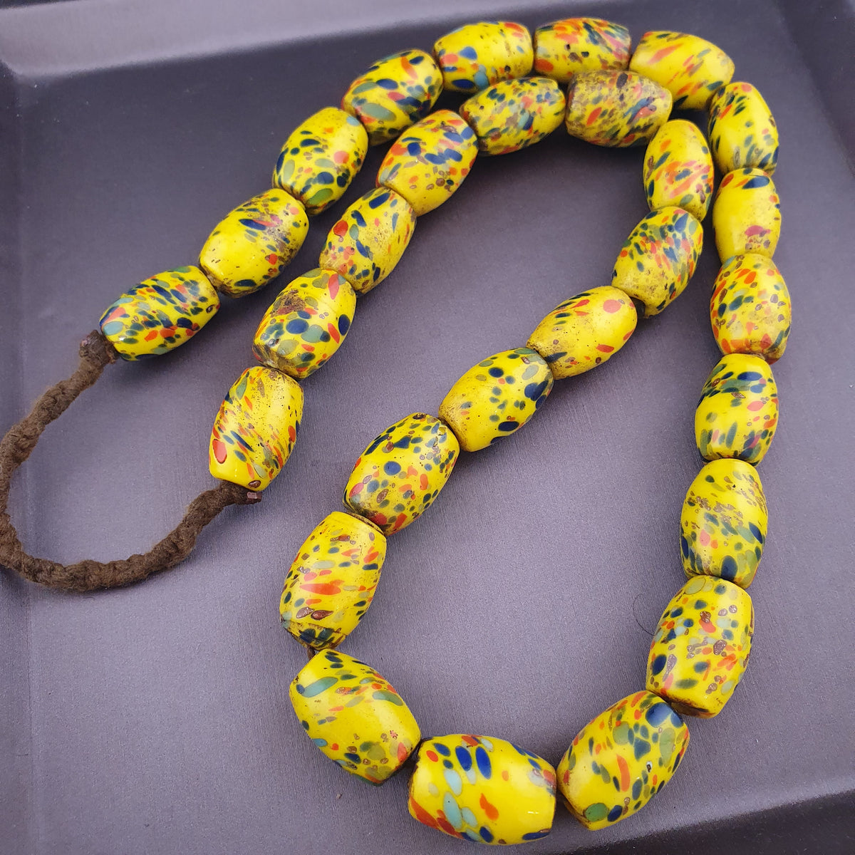 Antique Venetian Style Millefiori Glass beads Necklace Strands 22 inches