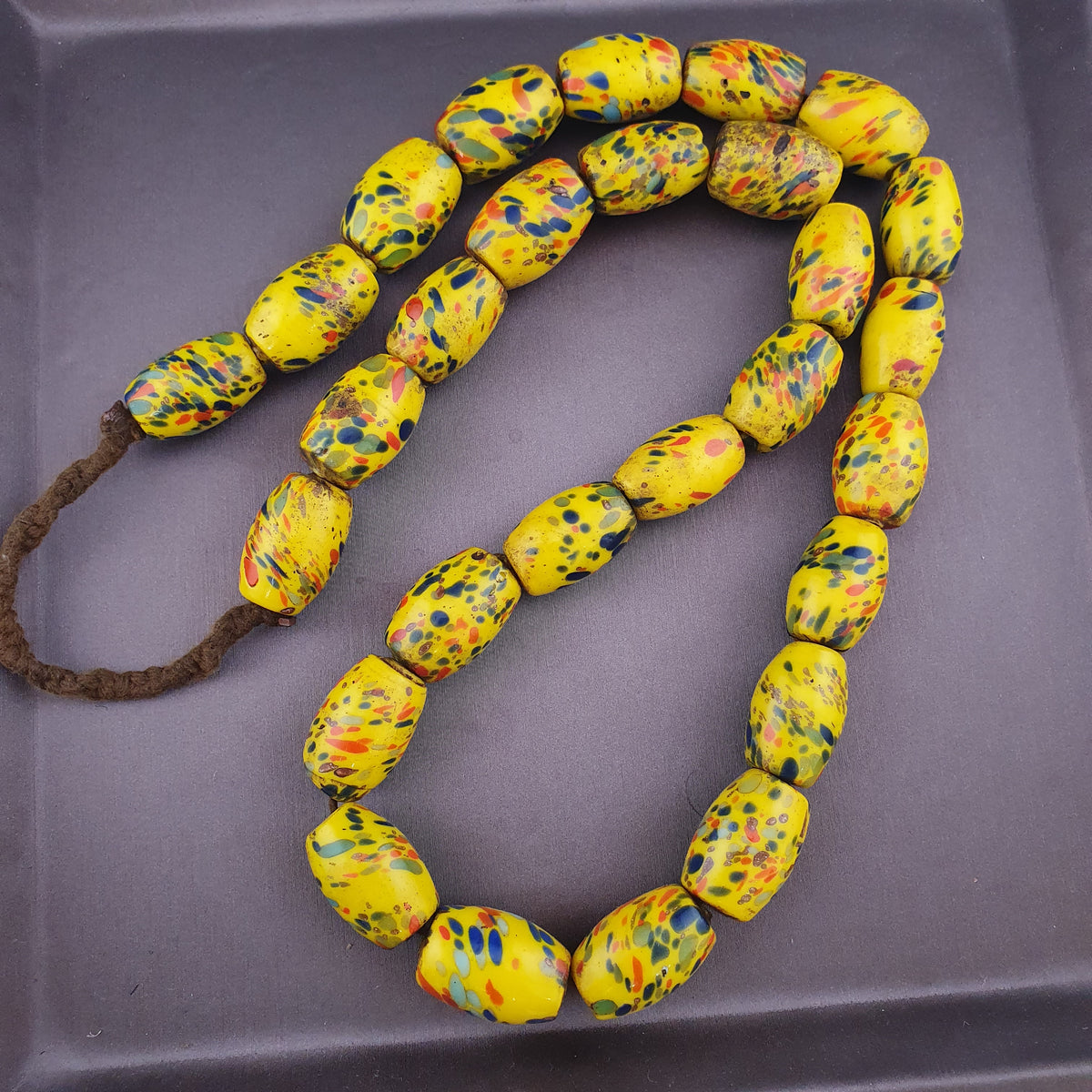 Antique Venetian Style Millefiori Glass beads Necklace Strands 22 inches