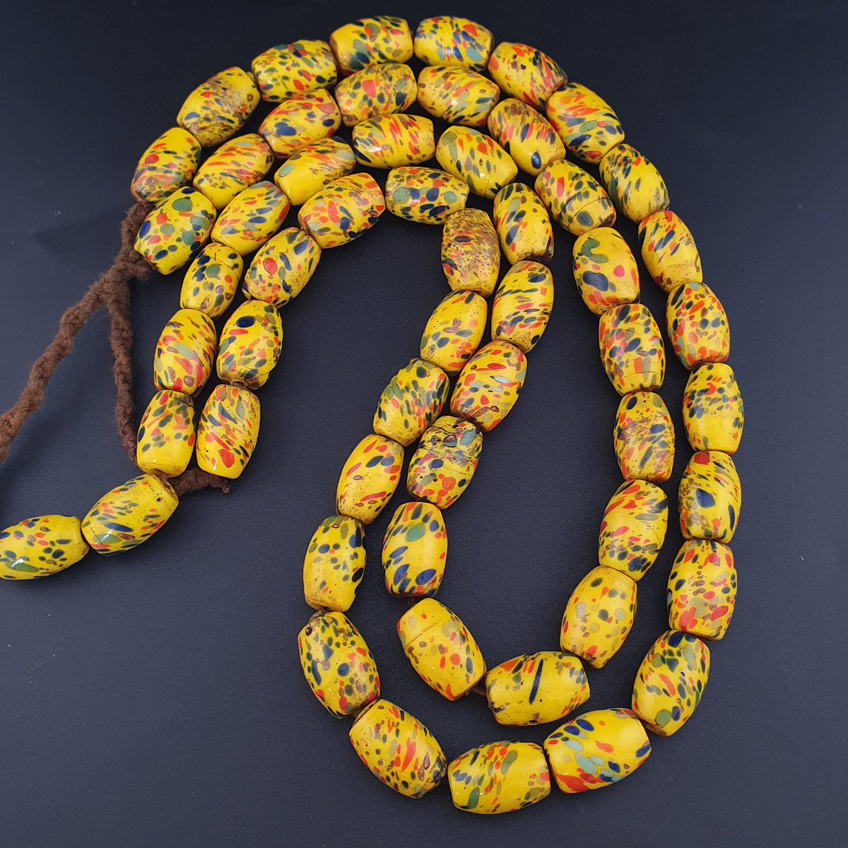 Antique Venetian Style Millefiori Glass beads Necklace Strands 22 inches