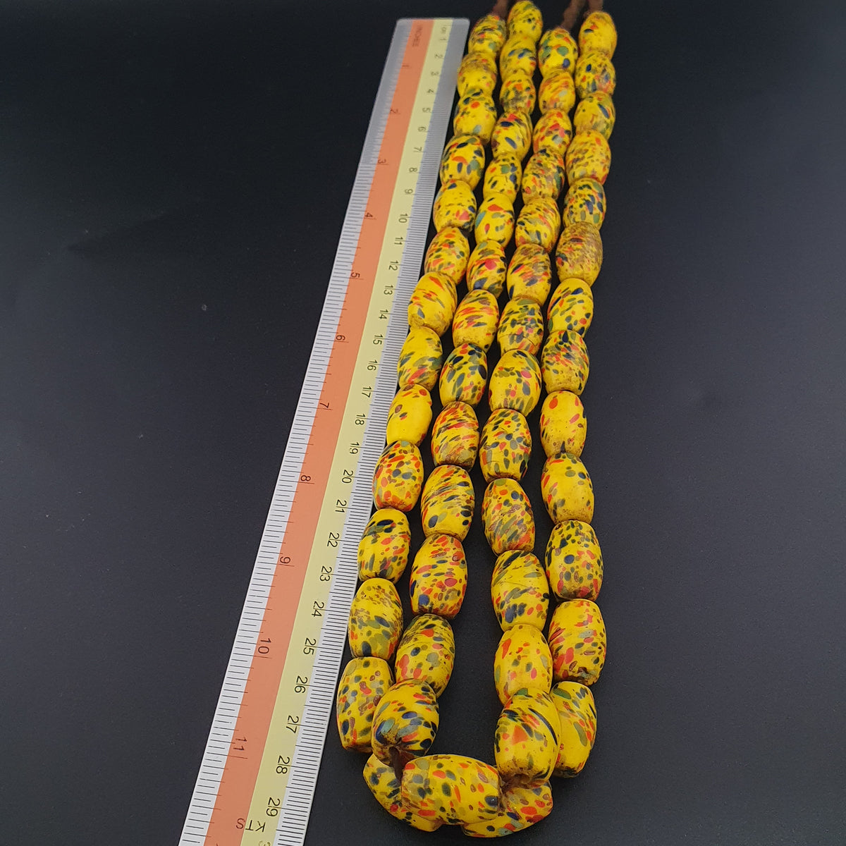 Antique Venetian Style Millefiori Glass beads Necklace Strands 22 inches