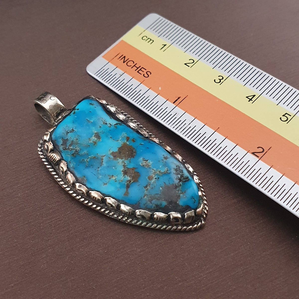 Vintage Turqouise & Brass Beatiful Desgin Pendant